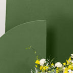 Set of 4 Matte Olive Green Spandex Half Moon Chiara Backdrop Stand Covers, Custom Fitted Wedding Arch Covers - 2.5ft,5ft,6ft,7ft - Bell Racket Store