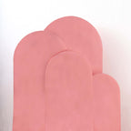 Set of 4 Metallic Rose Gold Shiny Aluminum Alloy Wedding Arch Cover For Round Top Chiara Backdrop Stand - 4ft,5ft,6ft,7ft - Bell Racket Store