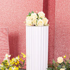 Set of 4 Rose Gold Chiara Wedding Arch Covers Shimmer Tinsel Finish, Fitted Covers For Half Moon Backdrop Stands - 2.5ft, 5ft, 6ft, 7ft - Bell Racket Store