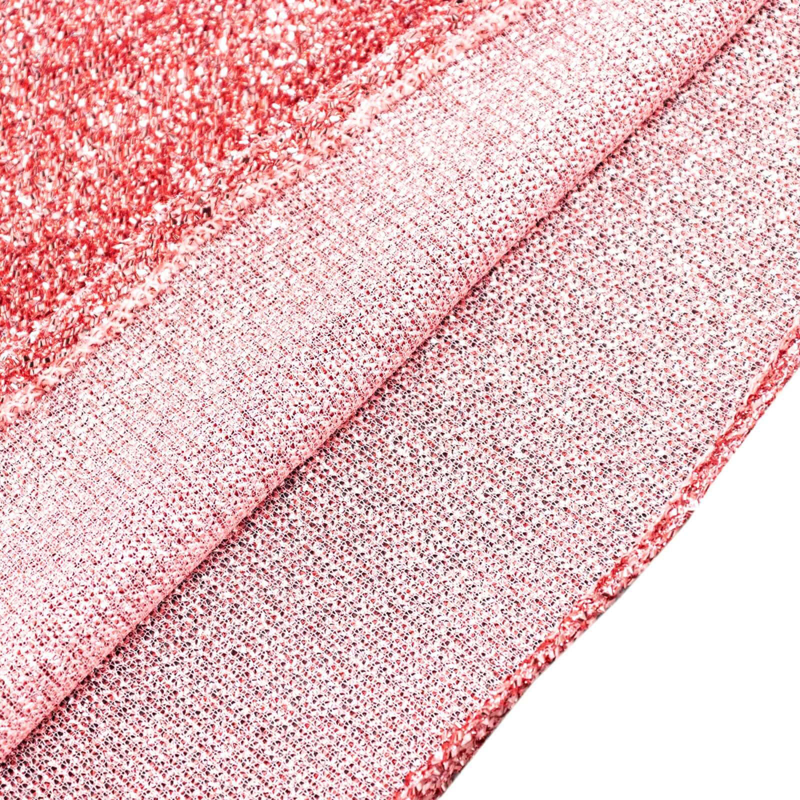 Set of 4 Rose Gold Chiara Wedding Arch Covers Shimmer Tinsel Finish, Fitted Covers For Half Moon Backdrop Stands - 2.5ft, 5ft, 6ft, 7ft - Bell Racket Store