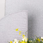 Set of 4 Silver Chiara Wedding Arch Covers Shimmer Tinsel Finish, Fitted Covers For Half Moon Backdrop Stands - 2.5ft, 5ft, 6ft, 7ft - Bell Racket Store