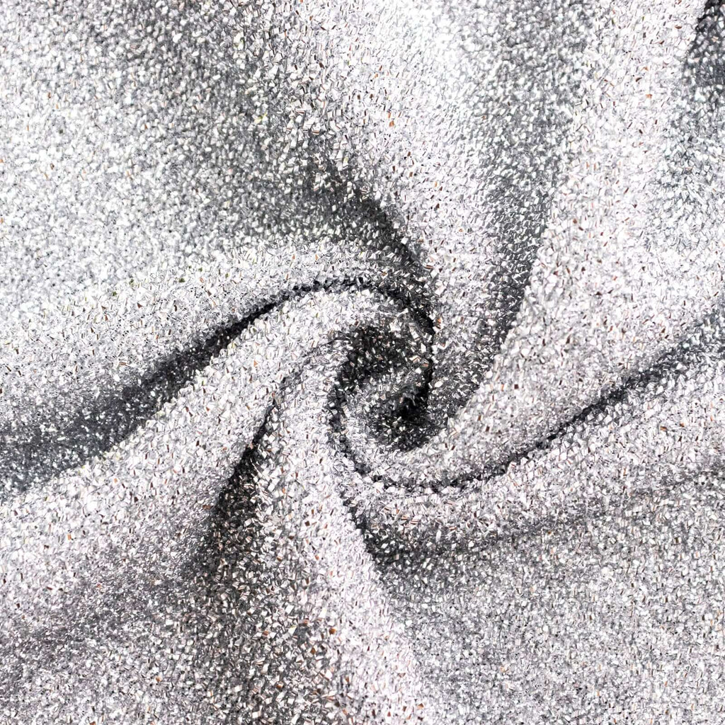 Set of 4 Silver Chiara Wedding Arch Covers Shimmer Tinsel Finish, Fitted Covers For Half Moon Backdrop Stands - 2.5ft, 5ft, 6ft, 7ft - Bell Racket Store