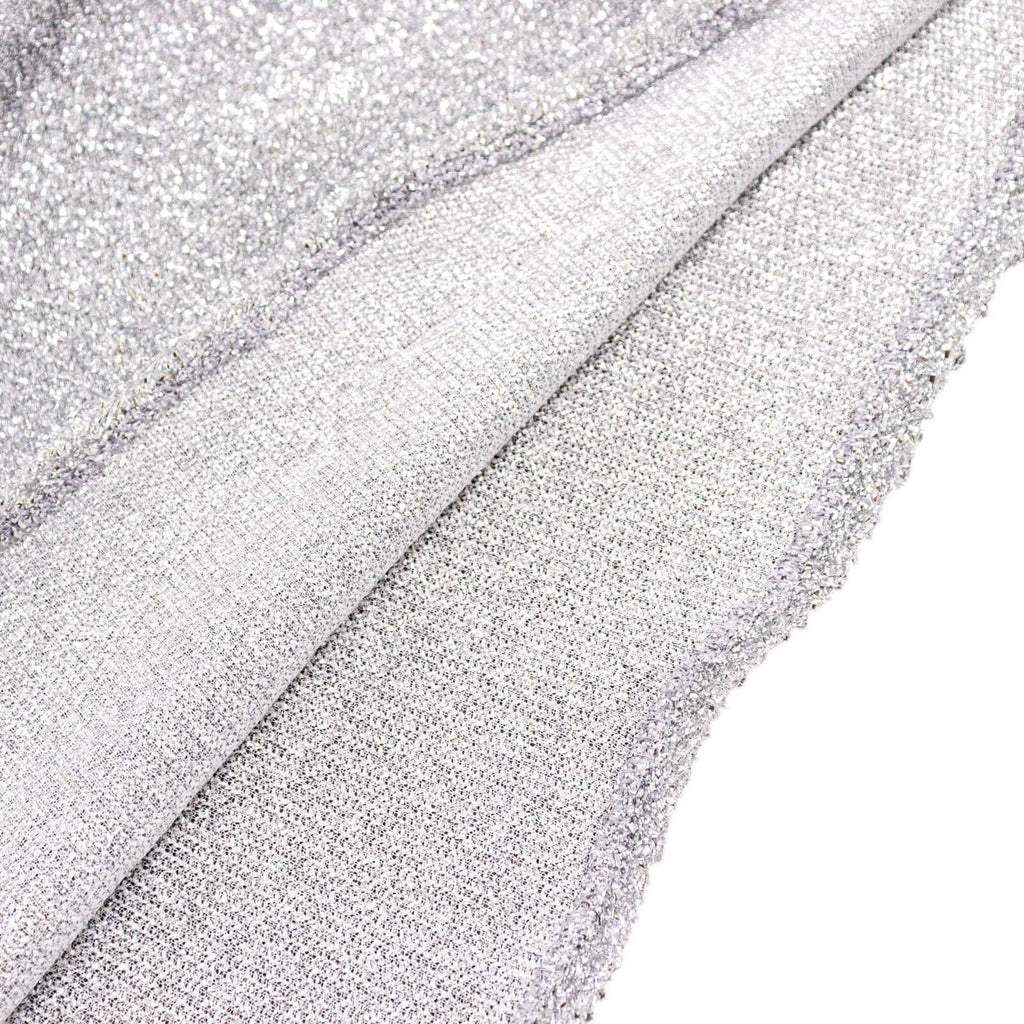 Set of 4 Silver Chiara Wedding Arch Covers Shimmer Tinsel Finish, Fitted Covers For Half Moon Backdrop Stands - 2.5ft, 5ft, 6ft, 7ft - Bell Racket Store