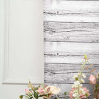 Set of 4 Whitewash Rustic Wood Print Spandex Chiara Wedding Arch Covers, Fitted Covers For Half Moon Backdrop Stands - 2.5ft, 5ft, 6ft, 7ft - Bell Racket Store