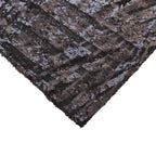 Set of 5 Black Sequin Mesh Cylinder Pedestal Stand Covers with Geometric Pattern Embroidery, Sparkly Sheer Tulle Pillar Prop Covers - Bell Racket Store