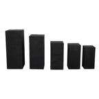Set of 5 Black Spandex Rectangle Pedestal Stand Covers, Stretchable Pillar Prop Covers - 160 GSM - Bell Racket Store