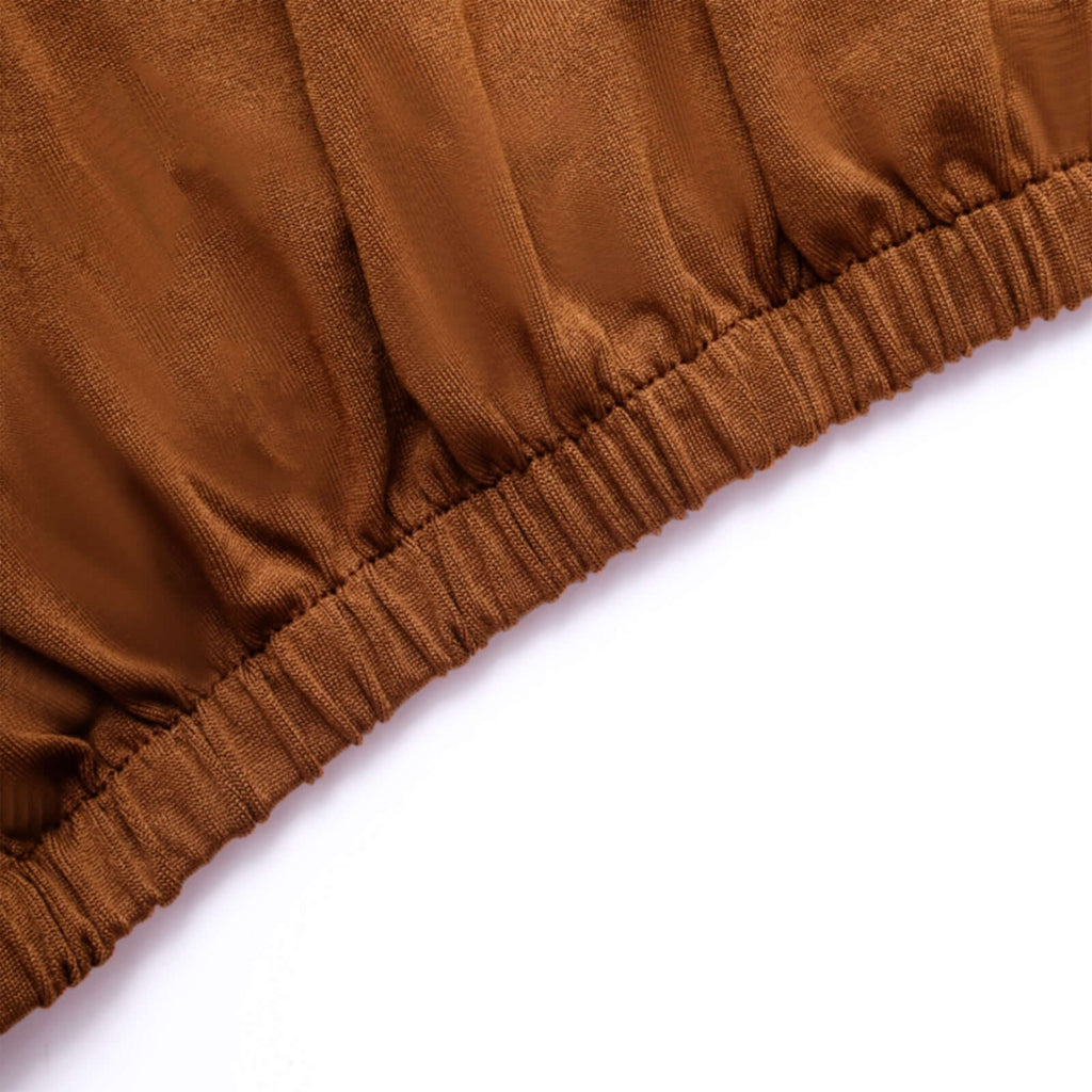 Set of 5 Cinnamon Brown Spandex Cylinder Pedestal Stand Covers, Stretchable Pillar Prop Covers - 160 GSM - Bell Racket Store