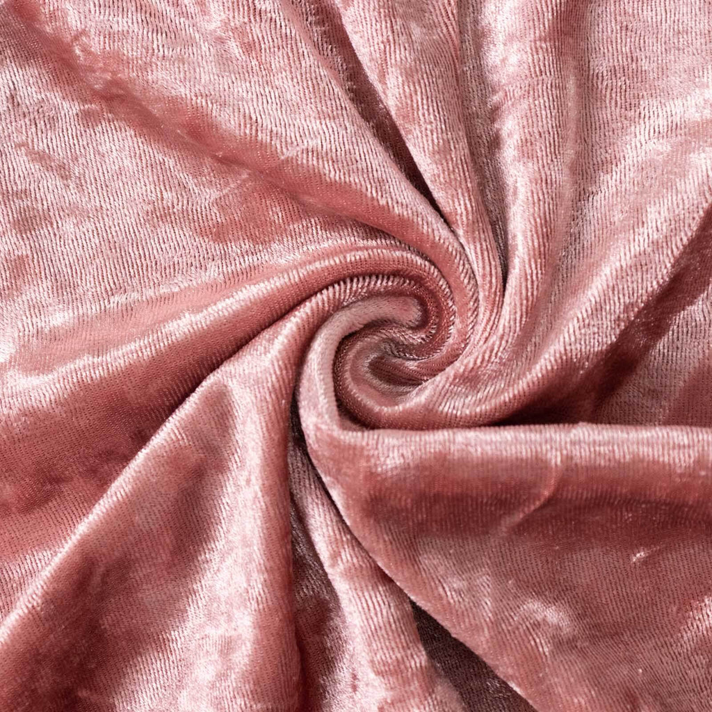 Set of 5 Dusty Rose Crushed Velvet Cylinder Pedestal Stand Covers, Premium Pillar Prop Covers - Bell Racket Store