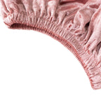 Set of 5 Dusty Rose Crushed Velvet Cylinder Pedestal Stand Covers, Premium Pillar Prop Covers - Bell Racket Store