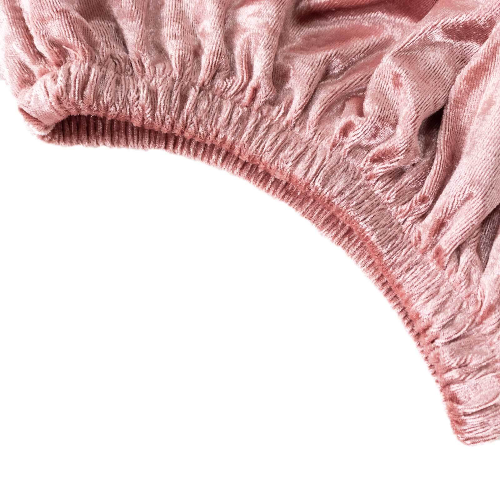 Set of 5 Dusty Rose Crushed Velvet Cylinder Pedestal Stand Covers, Premium Pillar Prop Covers - Bell Racket Store