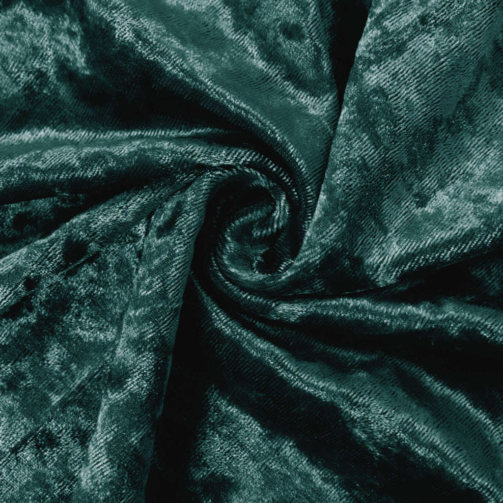 Set of 5 Hunter Emerald Green Crushed Velvet Cylinder Pedestal Stand Covers, Premium Pillar Prop Covers - Bell Racket Store