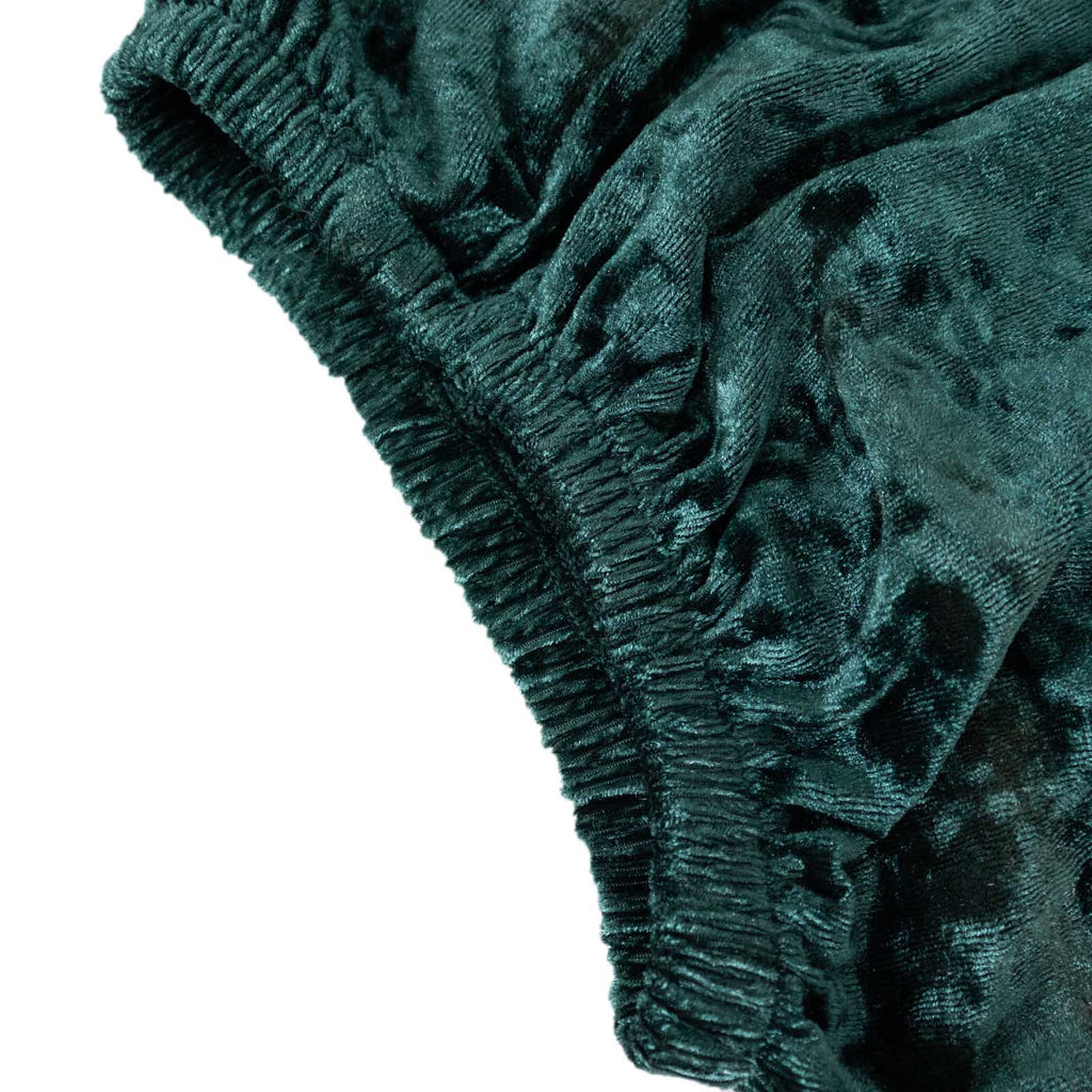 Set of 5 Hunter Emerald Green Crushed Velvet Cylinder Pedestal Stand Covers, Premium Pillar Prop Covers - Bell Racket Store