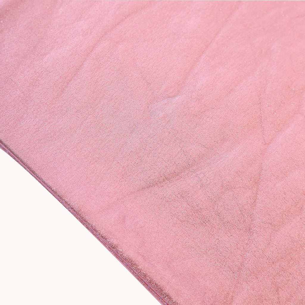 Set of 5 Metallic Rose Gold Spandex Cylinder Pedestal Stand Covers, Shiny Stretchable Pillar Prop Covers - 130 GSM - Bell Racket Store