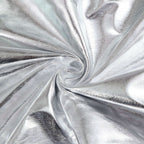 Set of 5 Metallic Silver Spandex Cylinder Pedestal Stand Covers, Shiny Stretchable Pillar Prop Covers - 130 GSM - Bell Racket Store