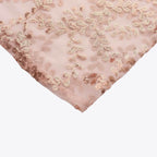 Set of 5 Rose Gold Sequin Mesh Cylinder Pedestal Stand Covers with Leaf Vine Embroidery, Sparkly Sheer Tulle Pillar Prop Covers - Bell Racket Store