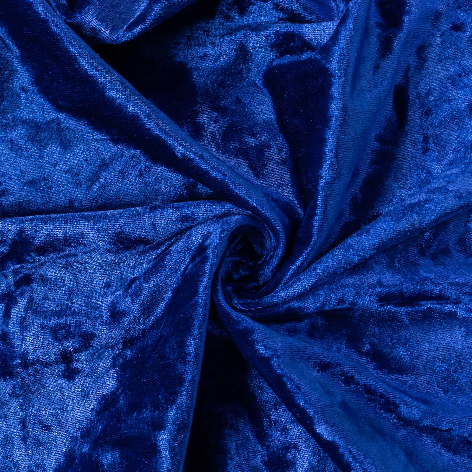 Set of 5 Royal Blue Crushed Velvet Cylinder Pedestal Stand Covers, Premium Pillar Prop Covers - Bell Racket Store