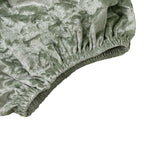 Set of 5 Sage Green Crushed Velvet Cylinder Pedestal Stand Covers, Premium Pillar Prop Covers - Bell Racket Store