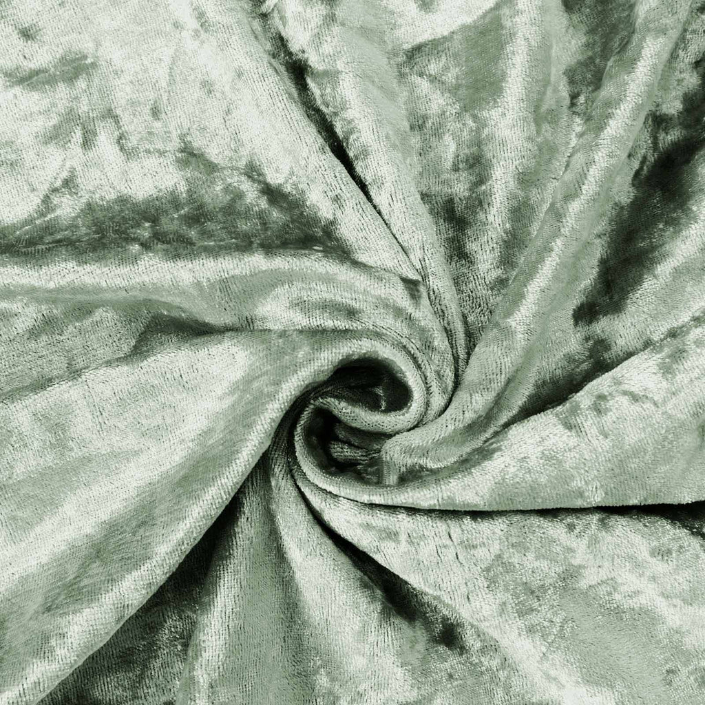 Set of 5 Sage Green Crushed Velvet Cylinder Pedestal Stand Covers, Premium Pillar Prop Covers - Bell Racket Store