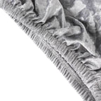 Set of 5 Silver Crushed Velvet Cylinder Pedestal Stand Covers, Premium Pillar Prop Covers - Bell Racket Store