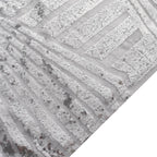 Set of 5 Silver Sequin Mesh Cylinder Pedestal Stand Covers with Geometric Pattern Embroidery, Sparkly Sheer Tulle Pillar Prop Covers - Bell Racket Store