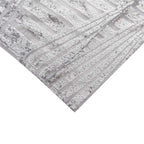 Set of 5 Silver Sequin Mesh Cylinder Pedestal Stand Covers with Geometric Pattern Embroidery, Sparkly Sheer Tulle Pillar Prop Covers - Bell Racket Store