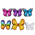 Set of 6 Assorted Butterfly Helium Foil Balloons, Fairy Tale Theme Party Supplies - 21",23",28" - Bell Racket Store