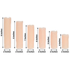 Set of 6 LED Flameless Luminaria Candles Drip Wax Blush - Battery Operated Pillar Lighting - Bell Racket Store