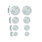 Set of 8 White Sage Green Hanging Chinese Lanterns in French Toile Floral Pattern, Festival Paper Lanterns - 6",8",10",14" - Bell Racket Store