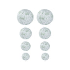 Set of 8 White Sage Green Hanging Chinese Lanterns in French Toile Floral Pattern, Festival Paper Lanterns - 6",8",10",14" - Bell Racket Store