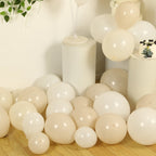 Set of 95 White Beige Biodegradable Balloon Arch Kit, Extra Strong Eco - friendly Latex Party Balloon Garland - Bell Racket Store