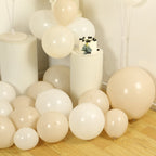 Set of 95 White Beige Biodegradable Balloon Arch Kit, Extra Strong Eco - friendly Latex Party Balloon Garland - Bell Racket Store