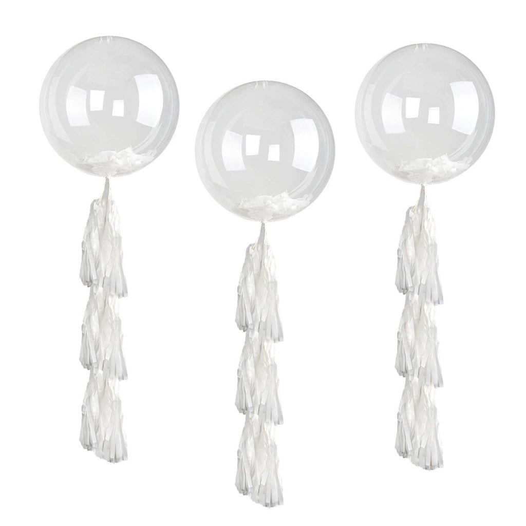 10 Pack 16" Clear Fully Transparent PVC Helium Air Bubble Balloons