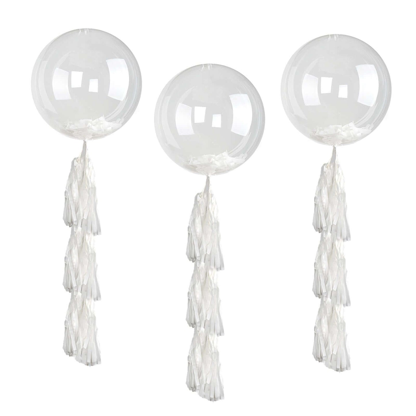 10 Pack 16" Clear Fully Transparent PVC Helium Air Bubble Balloons