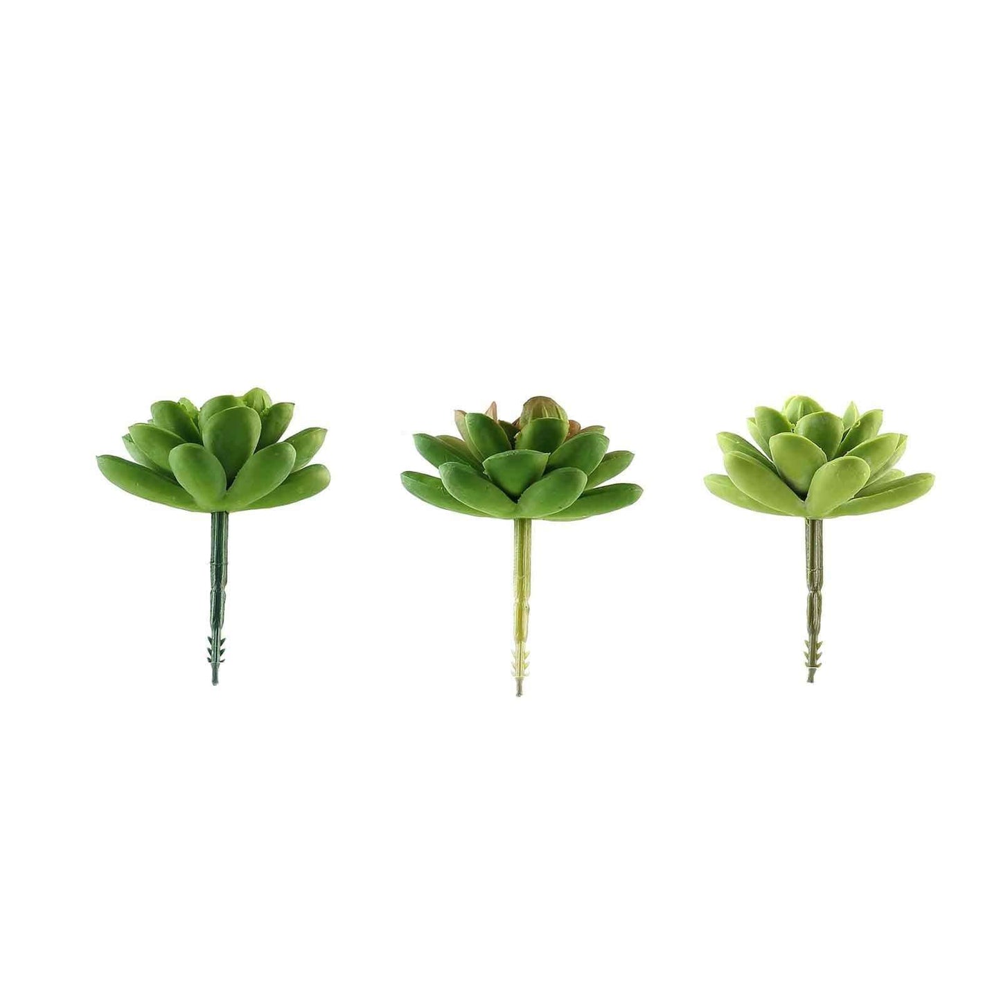 3 Pack 3" Artificial PVC Roundleaf Echeveria Stem Succulent Plants