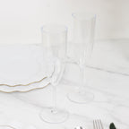 Shatterproof Champagne Flutes â€“ 12 Reusable 6oz Clear Plastic Toasting Glasses for Celebrations & Special Occasions - Bell Racket Store