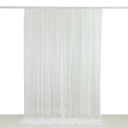 Sheer Backdrop Curtain Panel 10ft Ã— 10ft White â€“ Wedding Arch Drape with Rod Pocket - Bell Racket Store