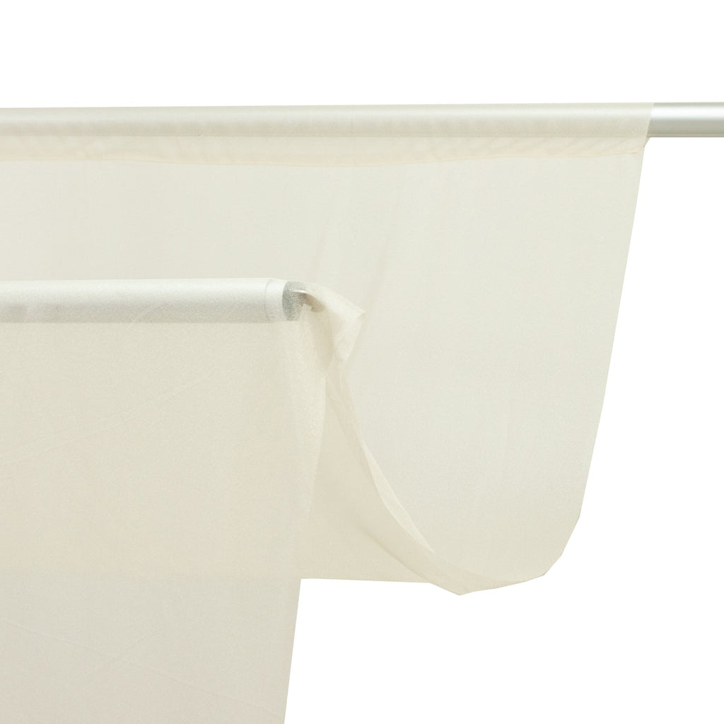 Sheer Backdrop Curtain Panel 5ft Ã— 10ft Beige â€“ Wedding Arch Drape with Rod Pocket - Bell Racket Store