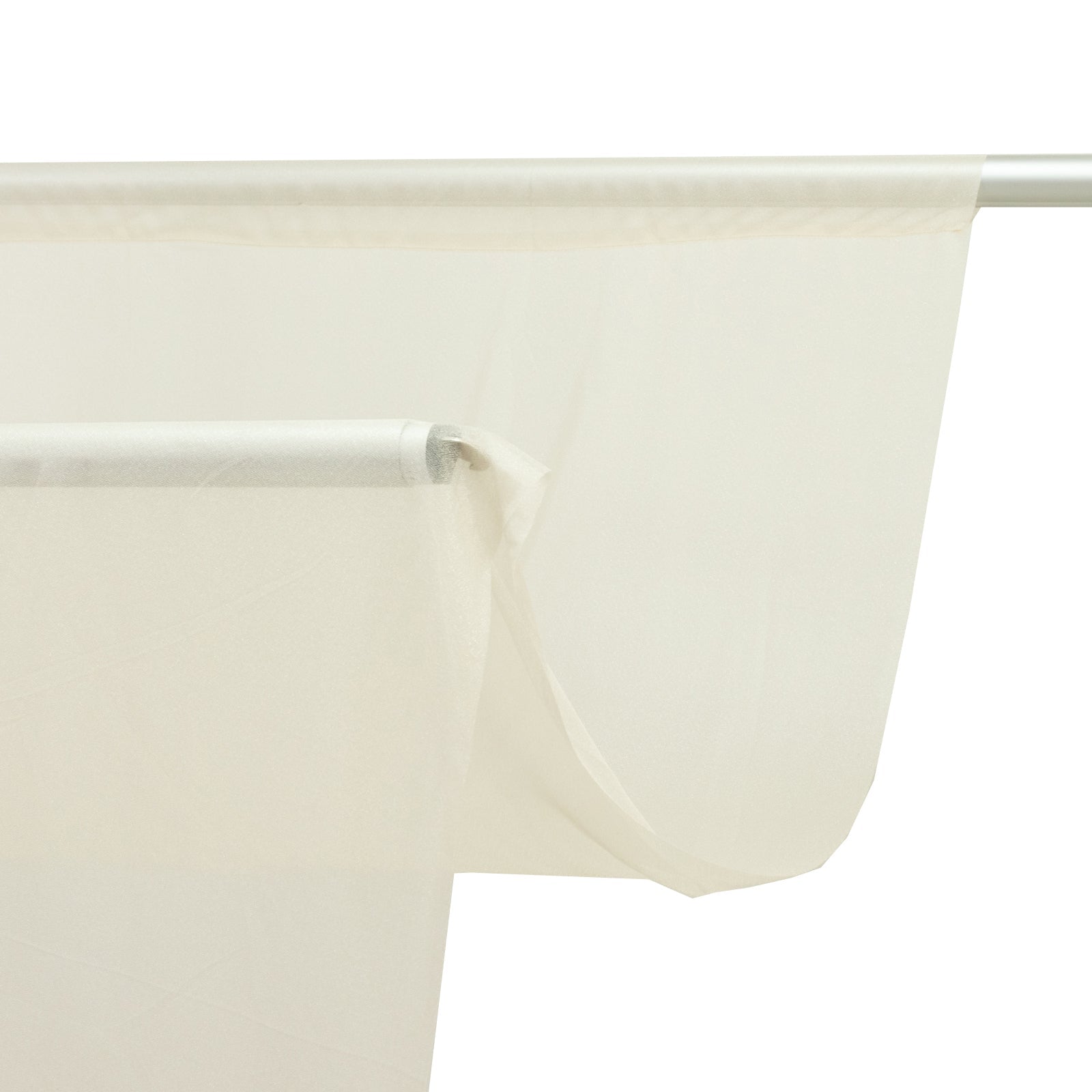 Sheer Backdrop Curtain Panel 5ft Ã— 10ft Beige â€“ Wedding Arch Drape with Rod Pocket - Bell Racket Store