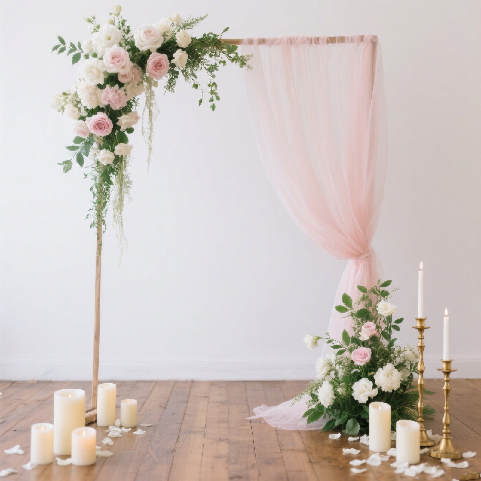 Sheer Backdrop Curtain Panel 5ft Ã— 10ft Blush â€“ Wedding Arch Drape with Rod Pocket - Bell Racket Store