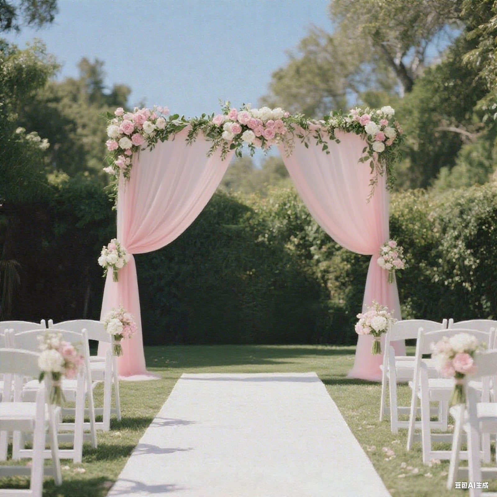 Sheer Backdrop Curtain Panel 5ft Ã— 10ft Blush â€“ Wedding Arch Drape with Rod Pocket - Bell Racket Store