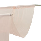 Sheer Backdrop Curtain Panel 5ft Ã— 10ft Blush â€“ Wedding Arch Drape with Rod Pocket - Bell Racket Store