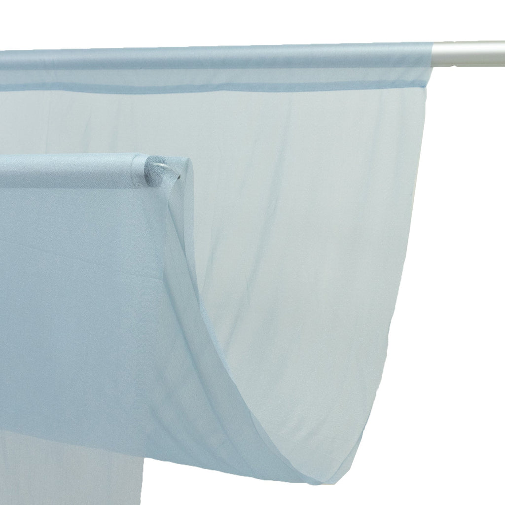 Sheer Backdrop Curtain Panel 5ft Ã— 10ft Dusty Blue â€“ Wedding Arch Drape with Rod Pocket - Bell Racket Store