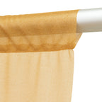 Sheer Backdrop Curtain Panel 5ft Ã— 10ft Gold â€“ Wedding Arch Drape with Rod Pocket - Bell Racket Store