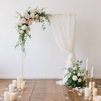 Sheer Backdrop Curtain Panel 5ft Ã— 10ft Ivory â€“ Wedding Arch Drape with Rod Pocket - Bell Racket Store