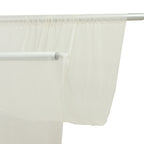 Sheer Backdrop Curtain Panel 5ft Ã— 10ft Ivory â€“ Wedding Arch Drape with Rod Pocket - Bell Racket Store