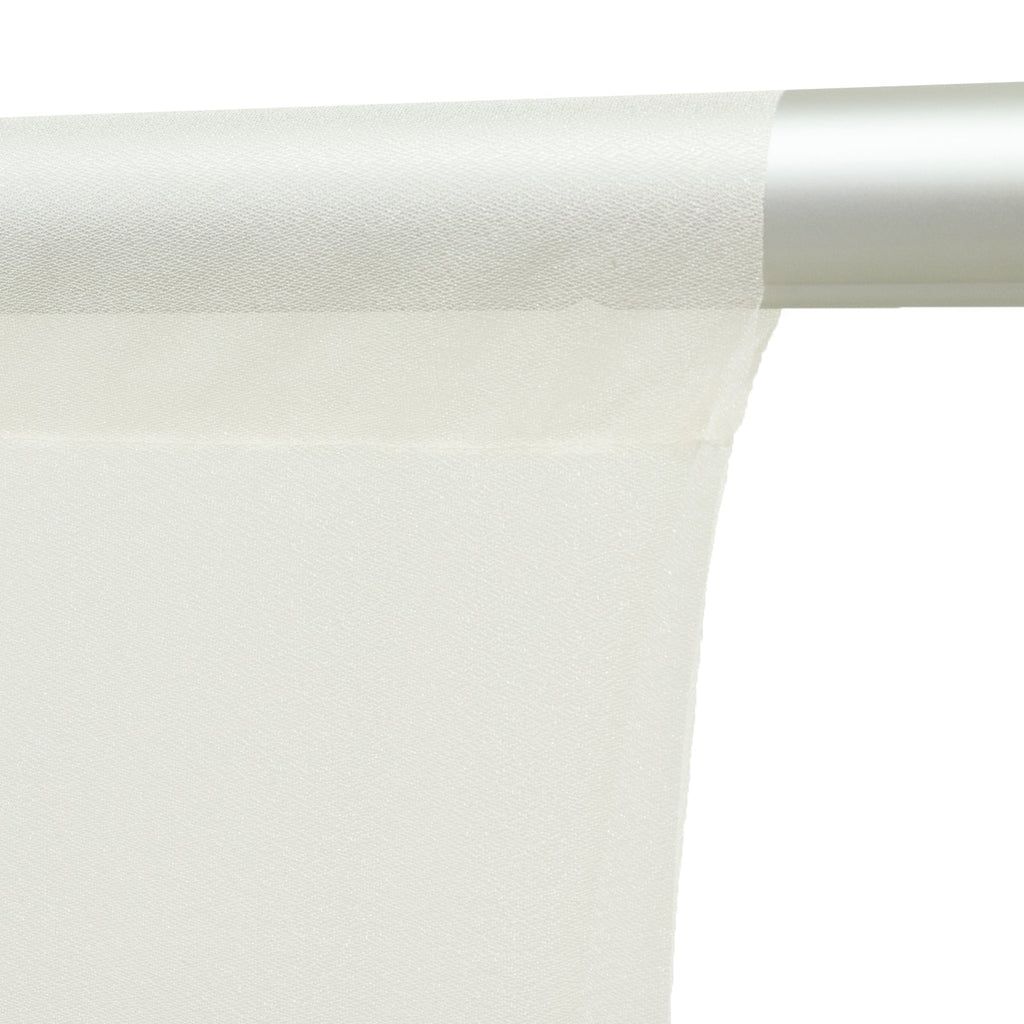 Sheer Backdrop Curtain Panel 5ft Ã— 10ft Ivory â€“ Wedding Arch Drape with Rod Pocket - Bell Racket Store