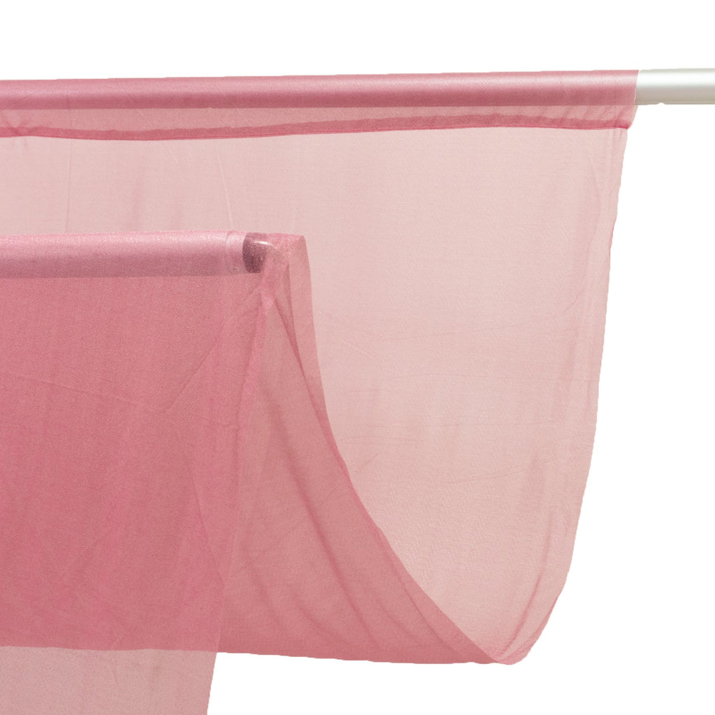 Sheer Backdrop Curtain Panel 5ft Ã— 10ft Mauve Cinnamon Rose â€“ Wedding Arch Drape with Rod Pocket - Bell Racket Store