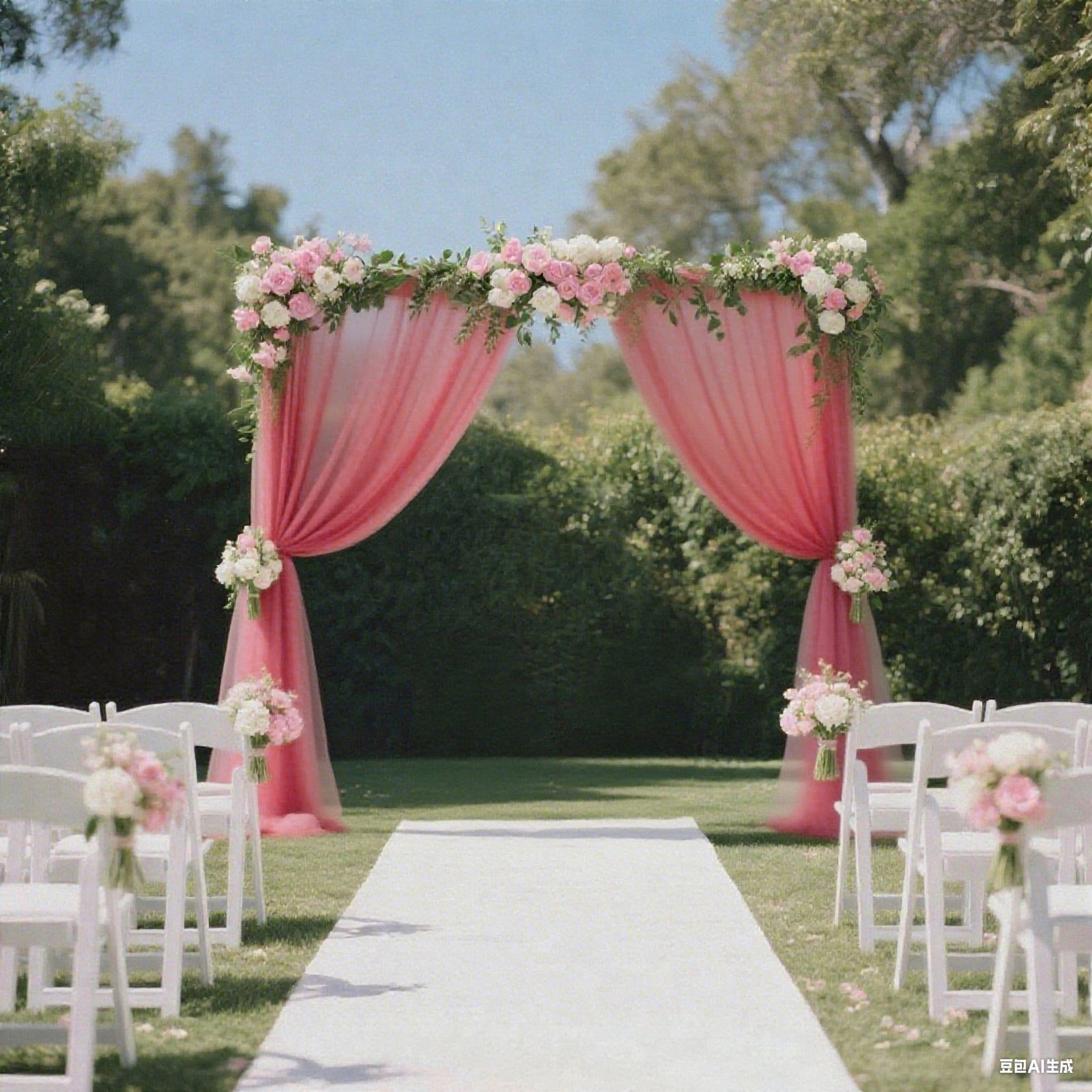 Sheer Backdrop Curtain Panel 5ft Ã— 10ft Mauve Cinnamon Rose â€“ Wedding Arch Drape with Rod Pocket - Bell Racket Store