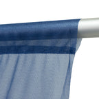 Sheer Backdrop Curtain Panel 5ft Ã— 10ft Navy Blue â€“ Wedding Arch Drape with Rod Pocket - Bell Racket Store
