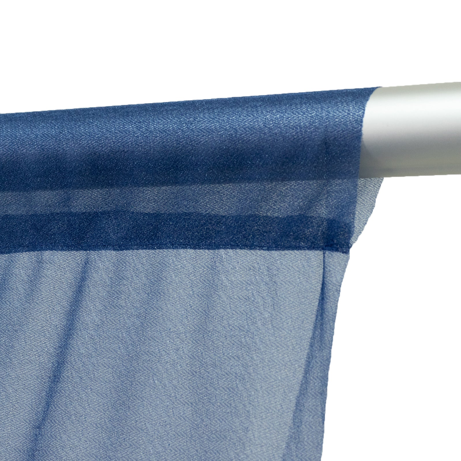 Sheer Backdrop Curtain Panel 5ft Ã— 10ft Navy Blue â€“ Wedding Arch Drape with Rod Pocket - Bell Racket Store